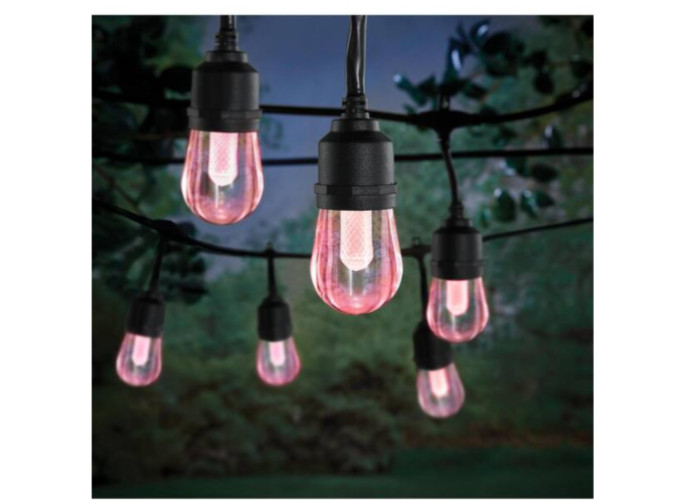 Hampton Bay Smart 24 Ft Color Changing Plug-In String Lights Powered By HubSpace