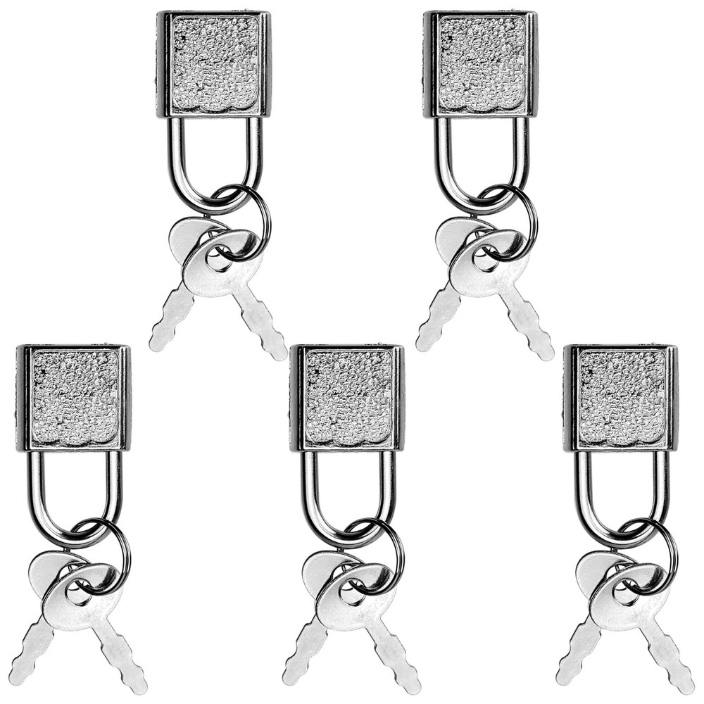 5 Pack Mini Diary Padlock, Small Locks with Keys, Tiny Luggage Locks for Trav...