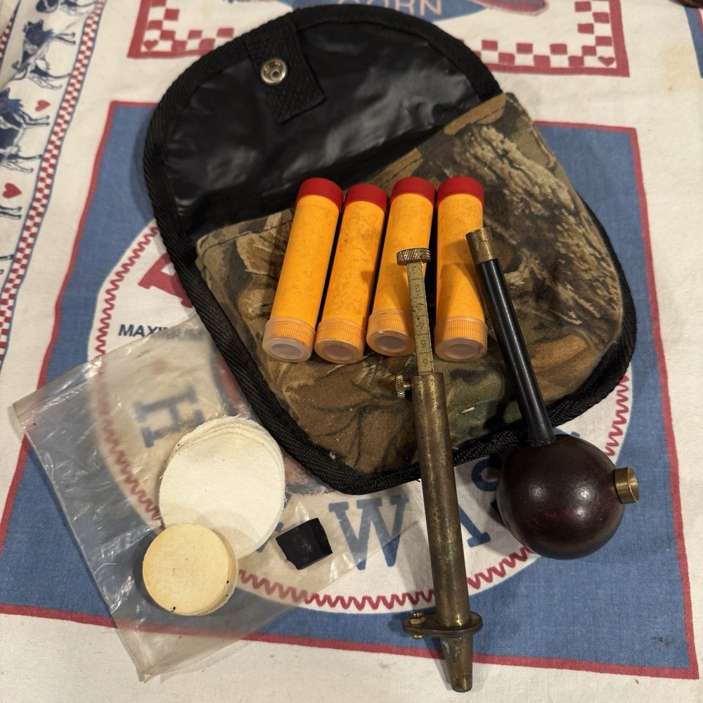 Muzzleloader Black Powder Accessories Lot Bundle Pouch