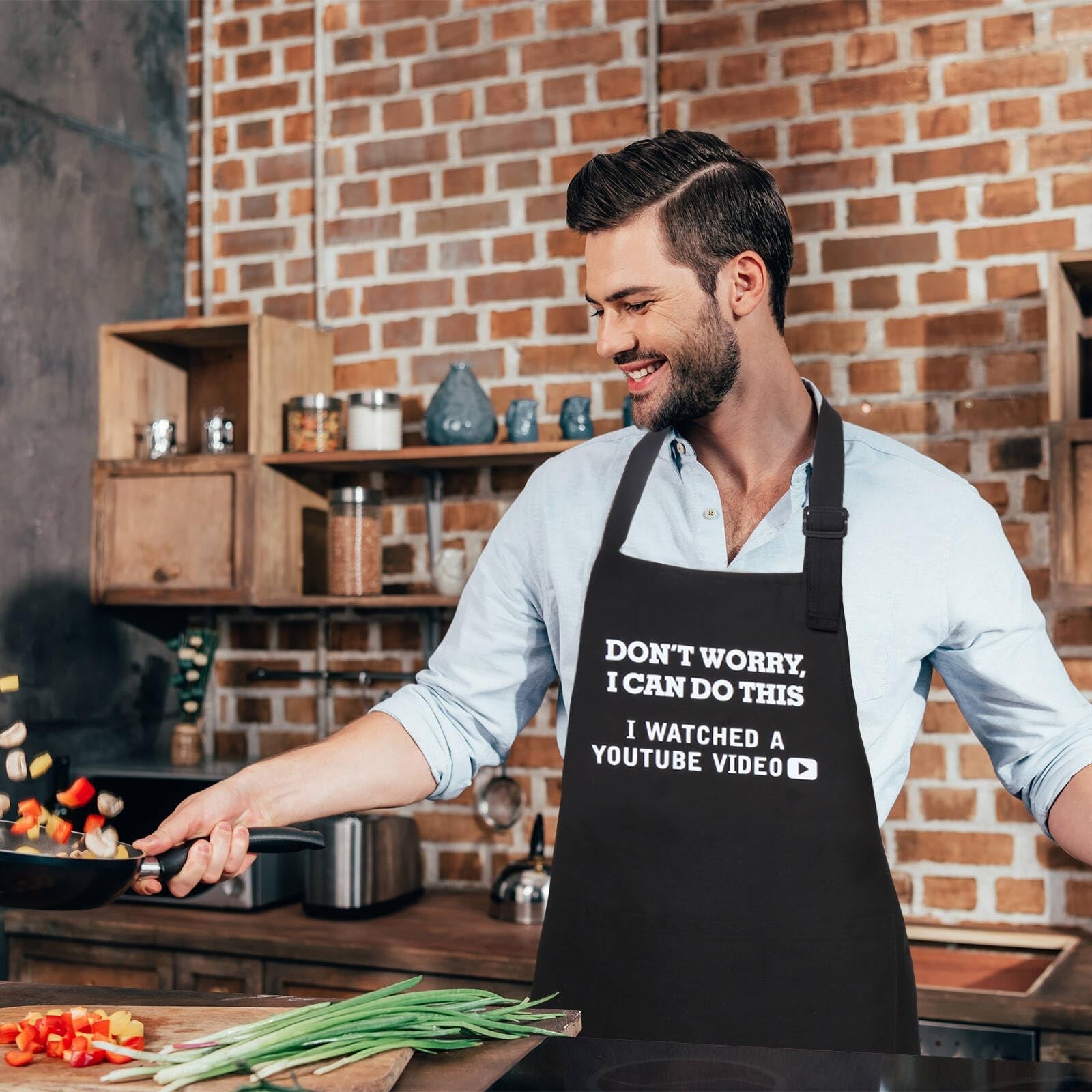 Funny Aprons for Men Customized Funny Gifts for Men, Cooking Grilling BBQ Che...