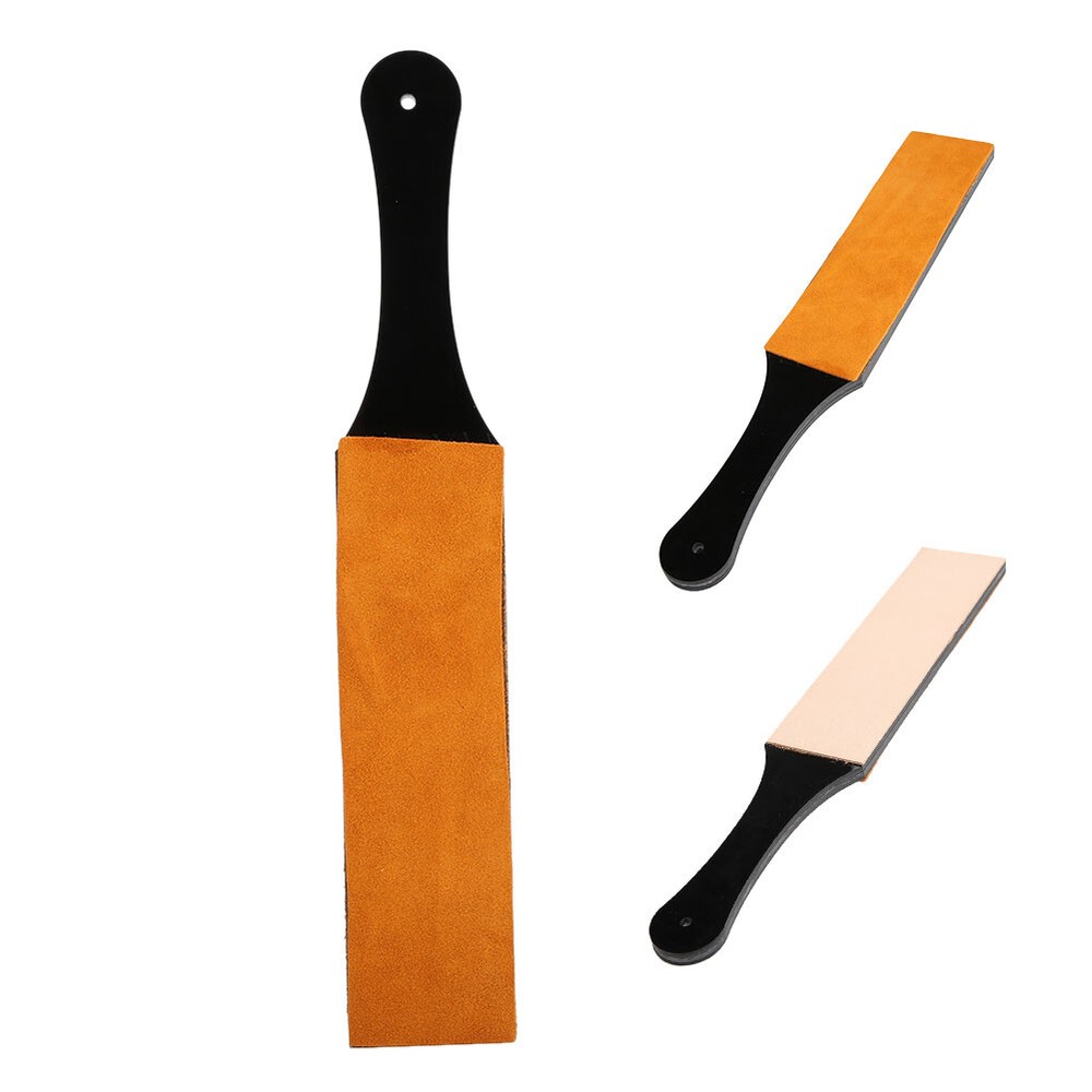 (Large Size)Double-Sided Leather Sharpening Strop Knife Blade Sharpener JFF
