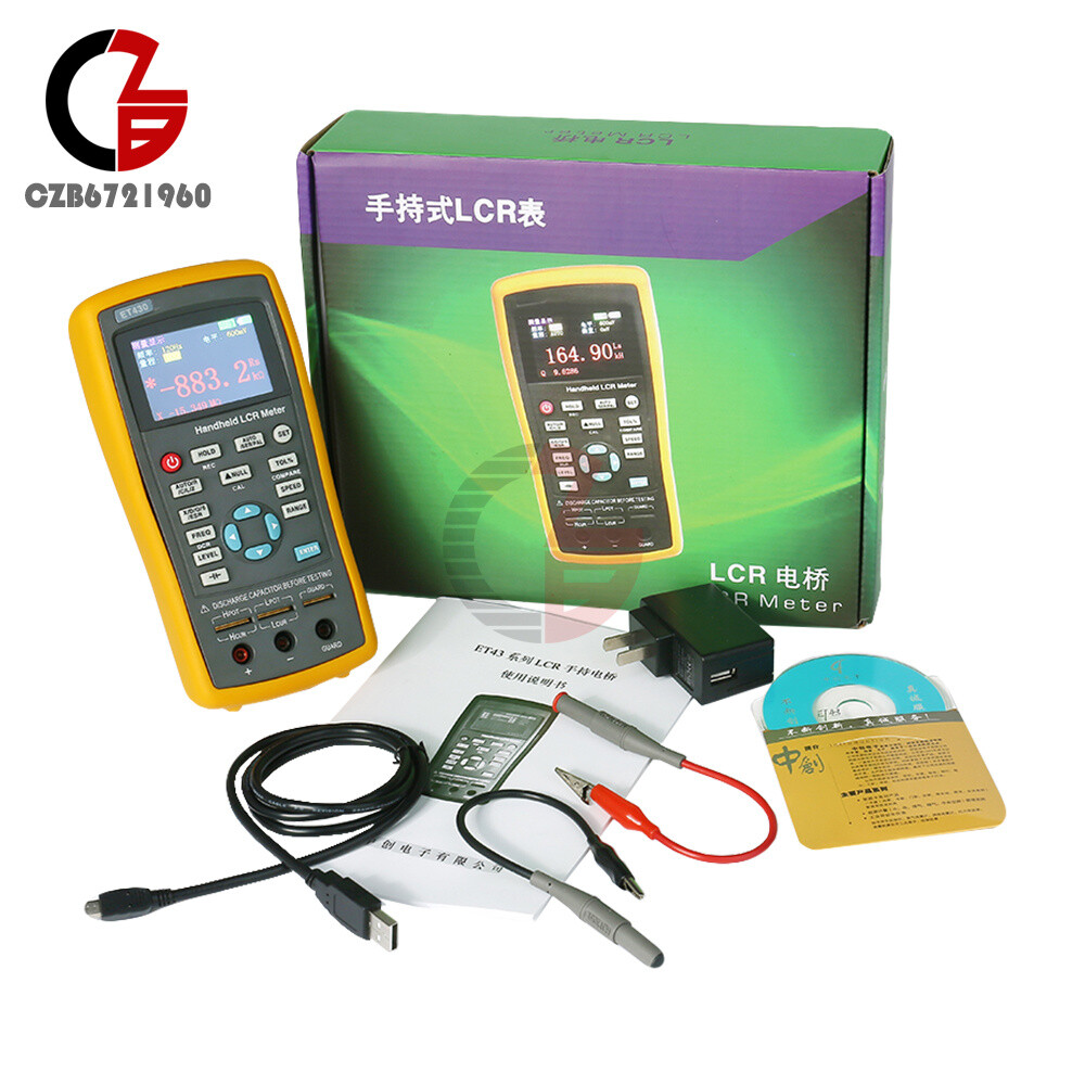 Handheld LCR Bridge Digital LCD Capacitance Inductance Resistance Meter Tester