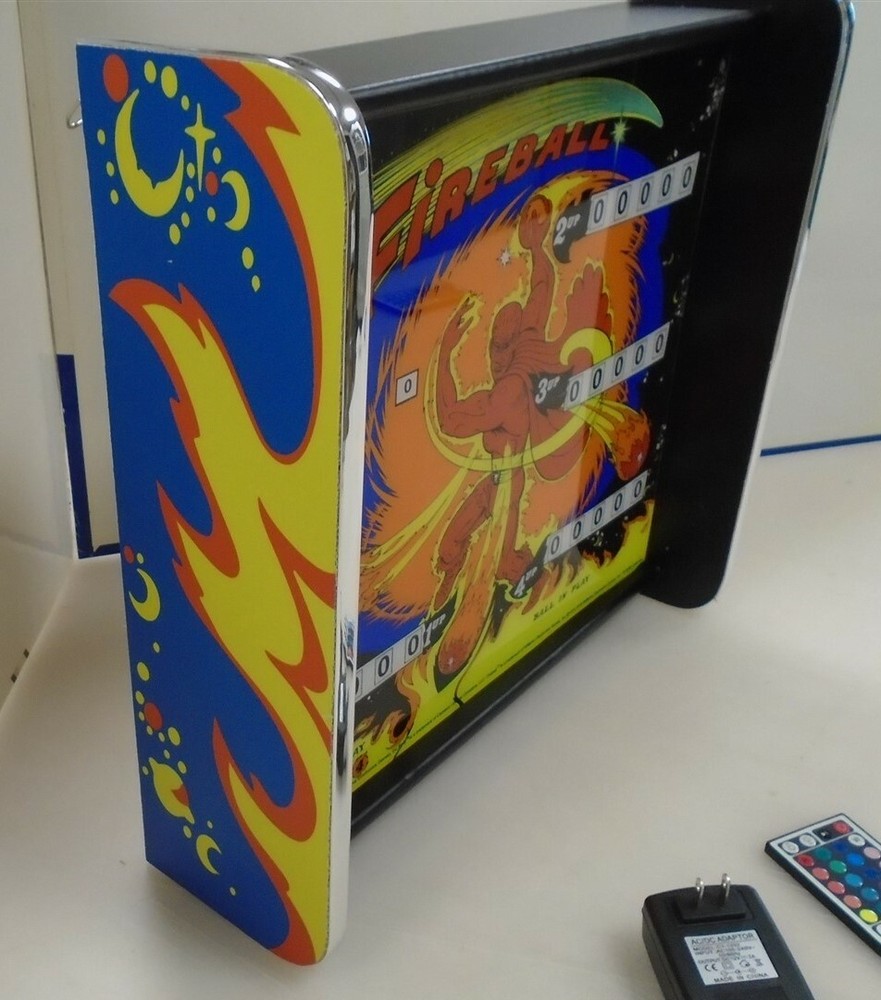 Bally Fireball Pinball Head LED Display light box
