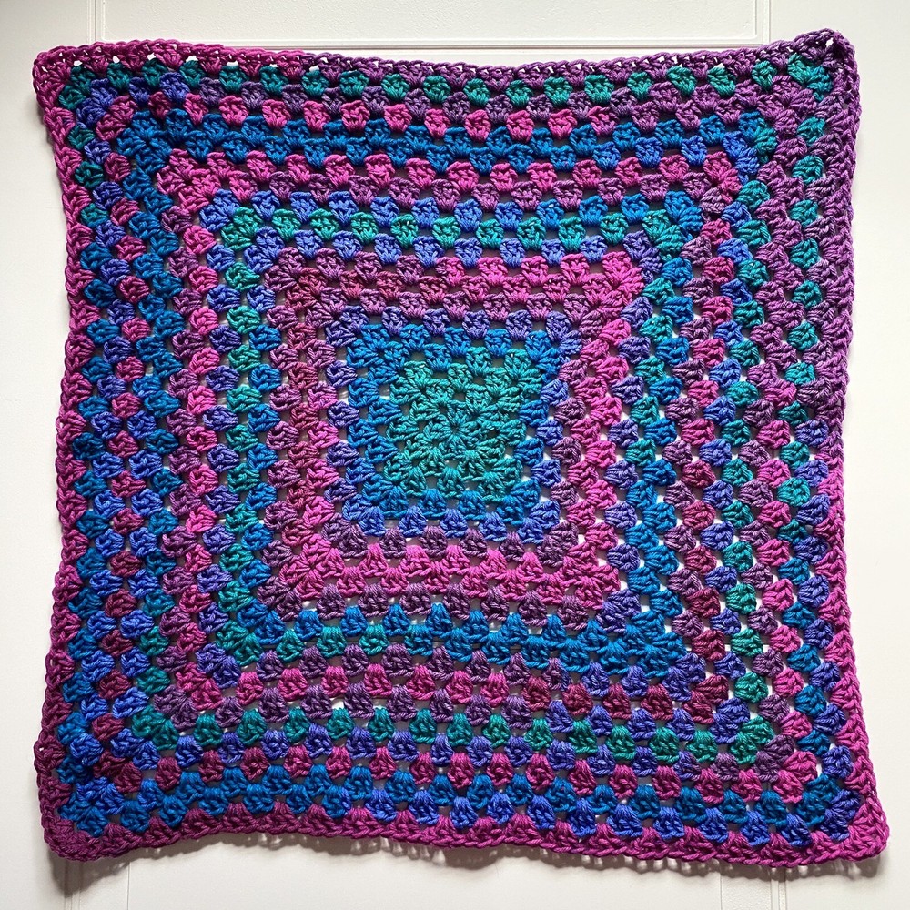 Jewel Tone Small Crochet Afghan