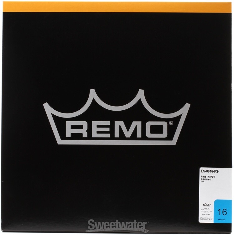 Remo Ebony Pinstripe Drumhead - 16"