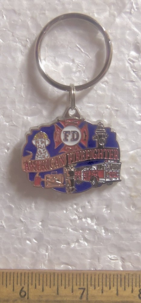 American Firefighter - Zinc / Pewter – Double Sided Key Ring