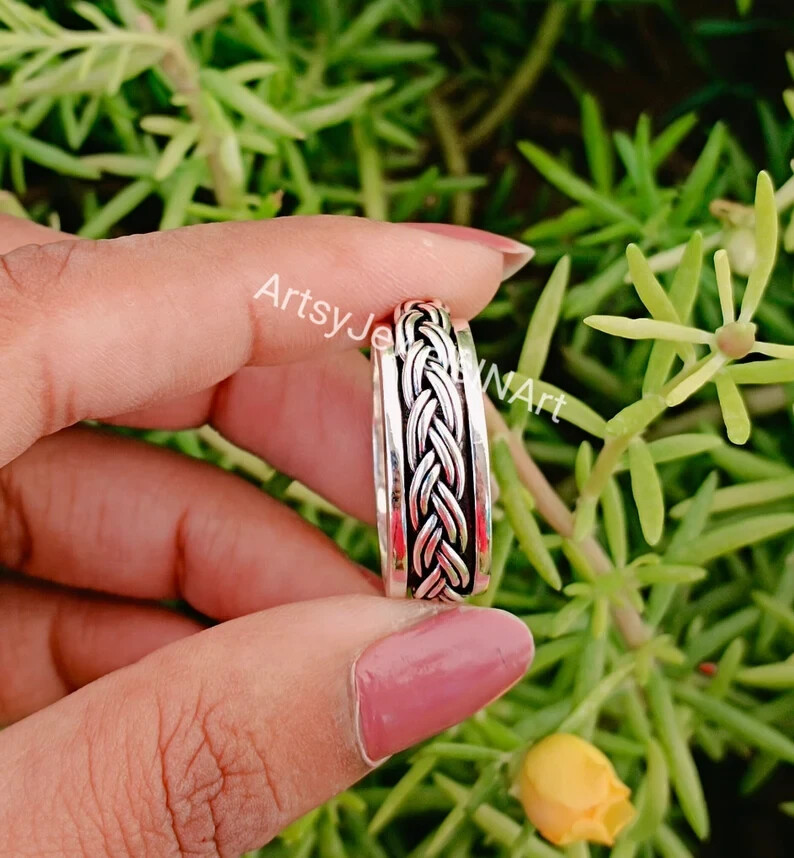 Sterling Silver Ring, Silver Celtic Ring, Spinner Ring, Celtic knot , All size