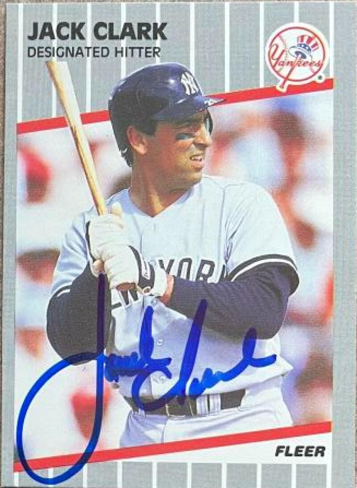 Jack Clark Autographed 1989 Fleer #252