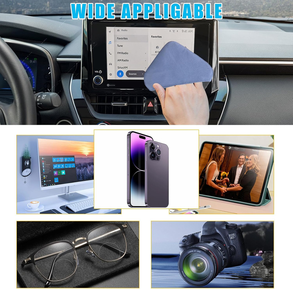 Car Screen Cleaner, Microfiber Auto Screen Cleaning Pad, Foldable Touch Screen C