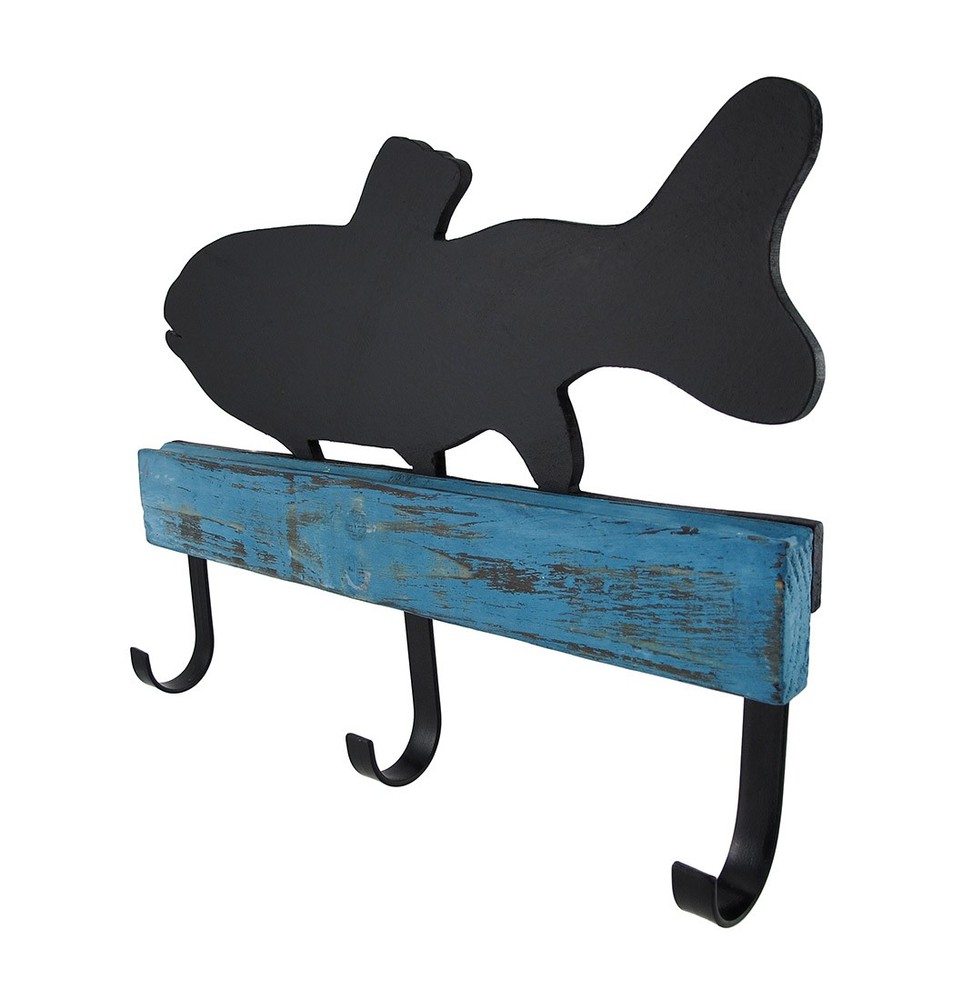 Chalk it to Me Fish Shaped Chalkboard with Wall Hooks
