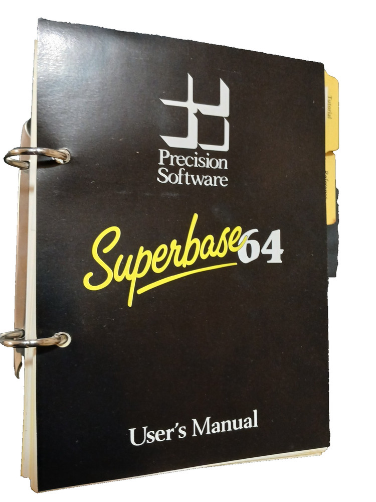 COMMODORE 64 SUPERBASE Manual, Disc, & Box, Untested 1983 Database Software