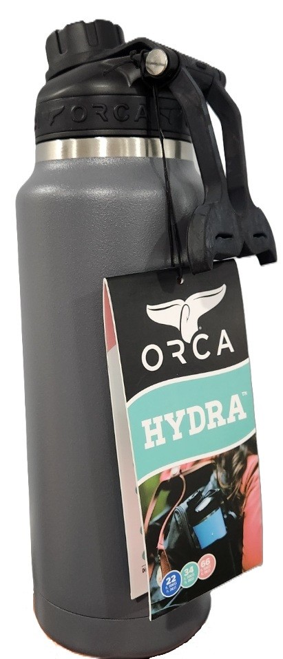 Orca 34 Oz Hydra Water Bottle , Gray New
