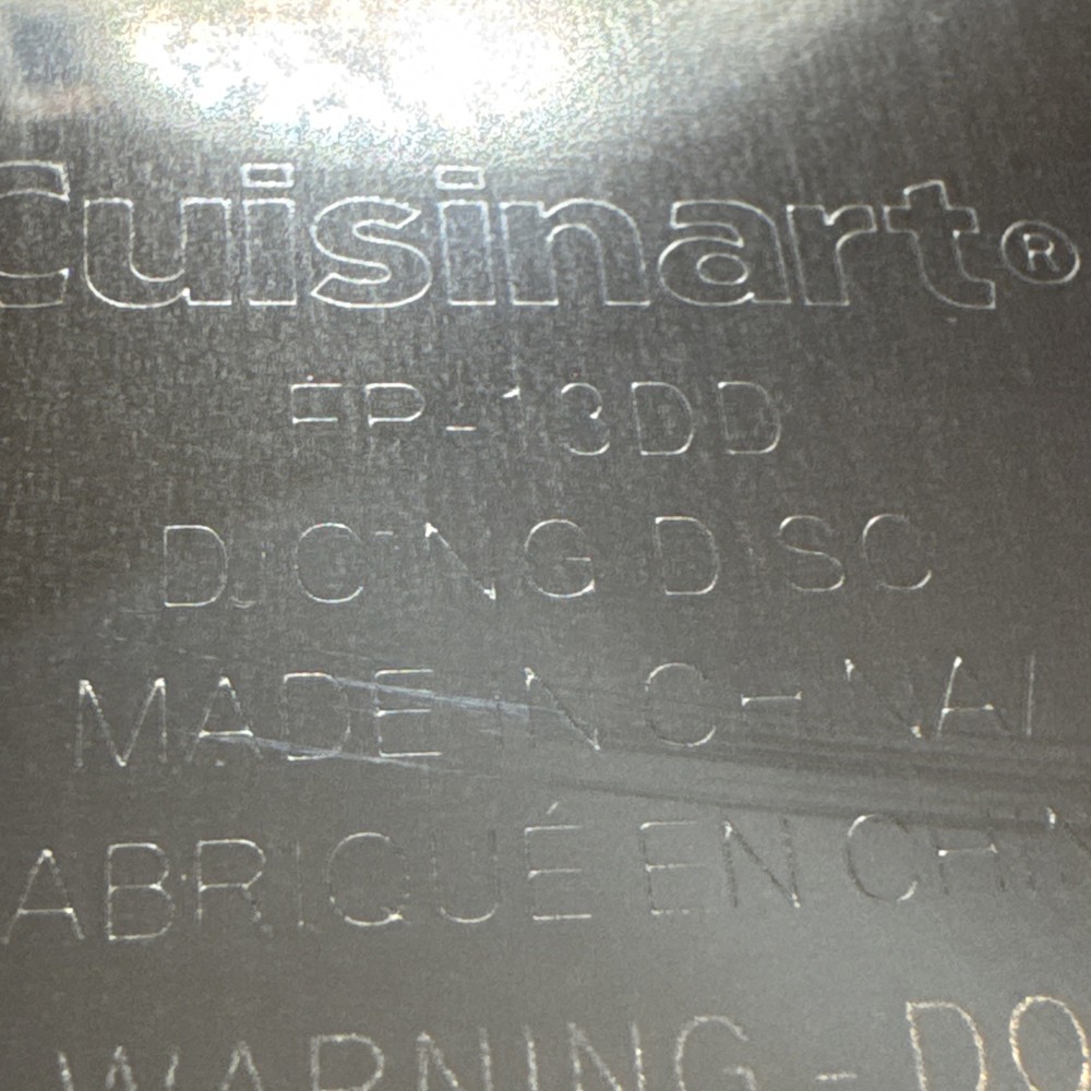 Cuisinart Food Processor FP-13DD Replacement Part - Dicing Disc OPEN BOX