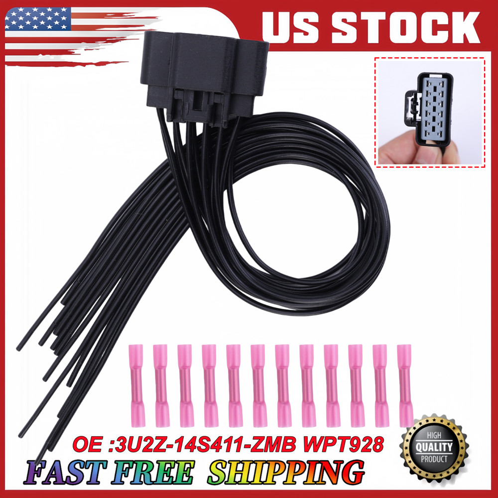 FOR WPT928 Heated Seat Module Element Connector Wire Harness 12 Leads