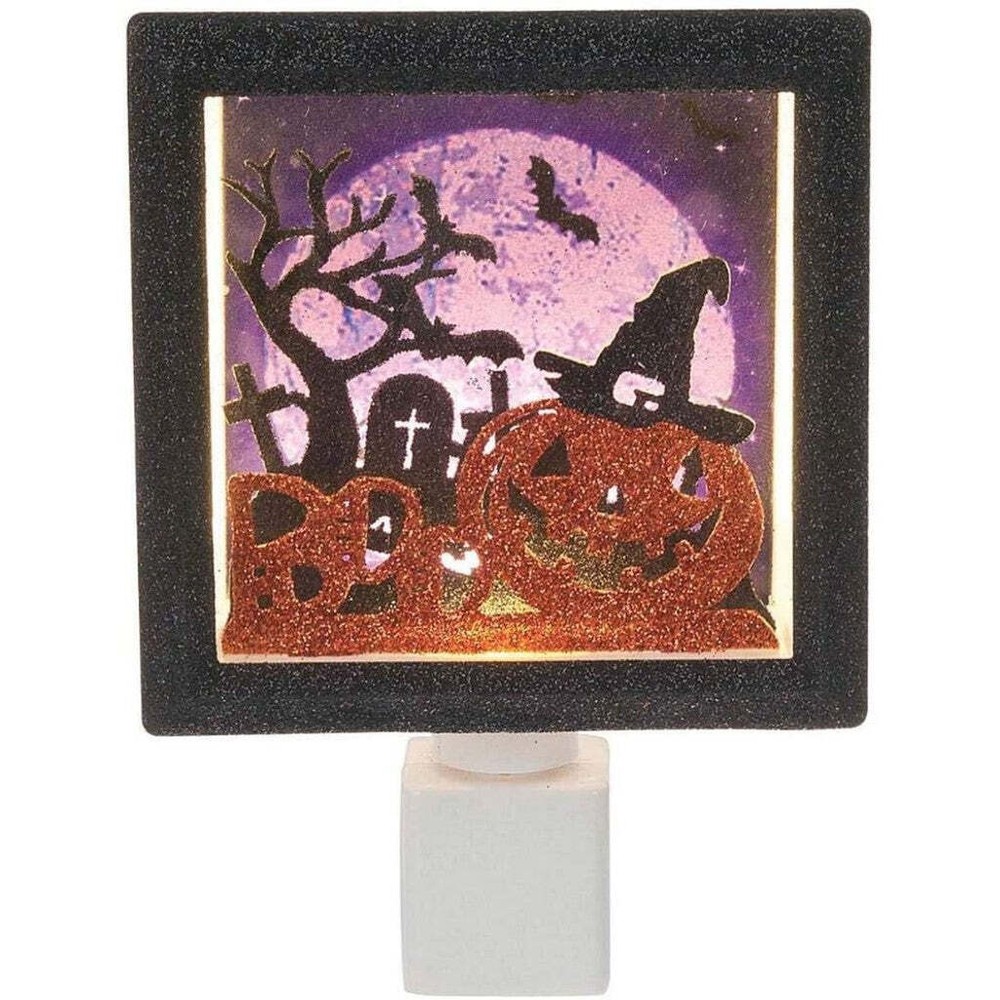 Jack O' Lantern Shadow Box Night Light Boo