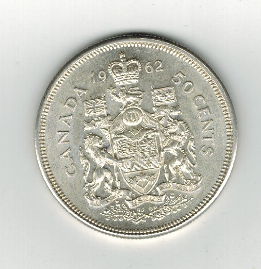 1962 Canadian SILVER  Half Dollar