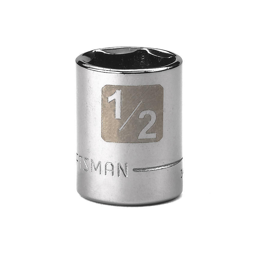 2pc CRAFTSMAN Easy Read 1/4" Drive -1/2-IN 6 Point Shallow SOCKET