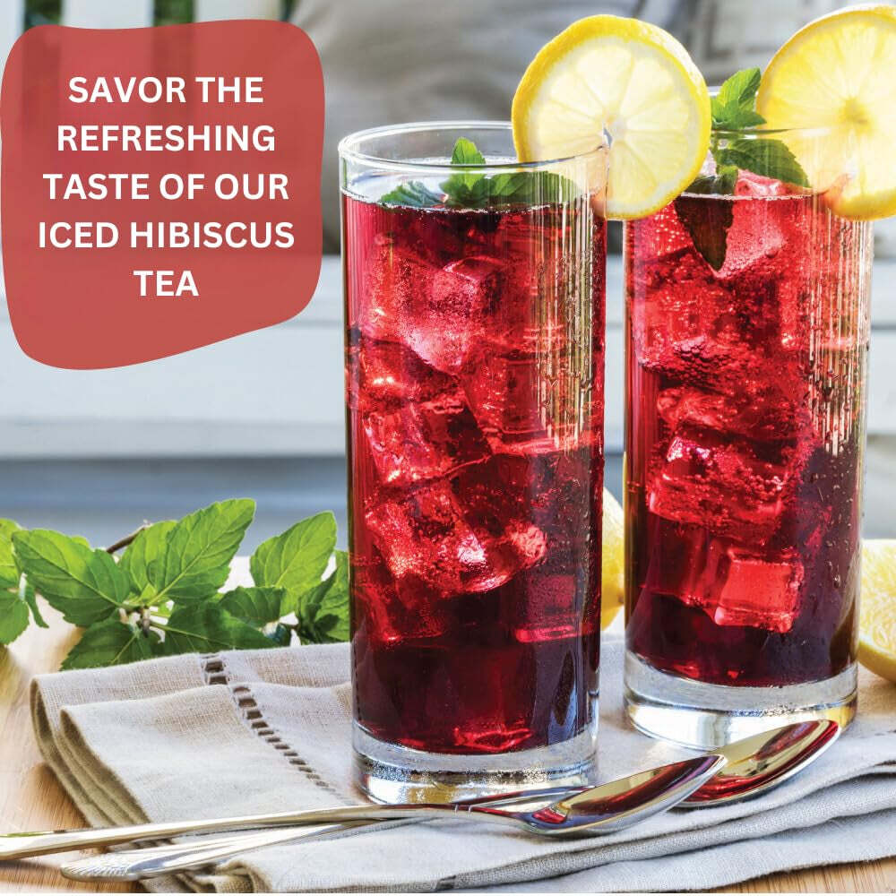 Organic Hibiscus Tea Bags - 100 Count (Plant-Based Pyramid Tea Bags)