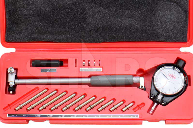 Shars 2-6" Dial Bore Gage Gauge .0005" Engine Cylinder Measuring Hole New R}
