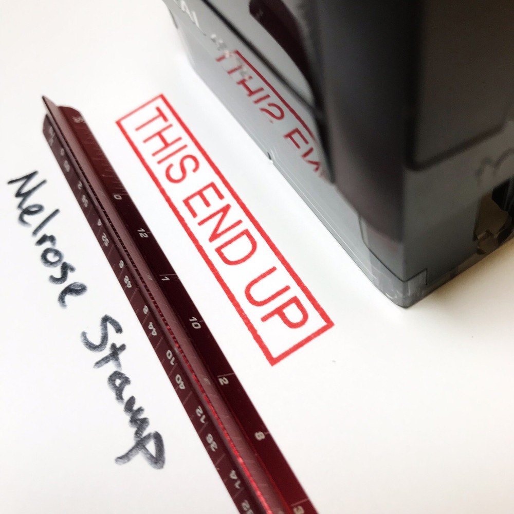 This End Up Rubber Stamp Red Ink Self Inking ideal 4913