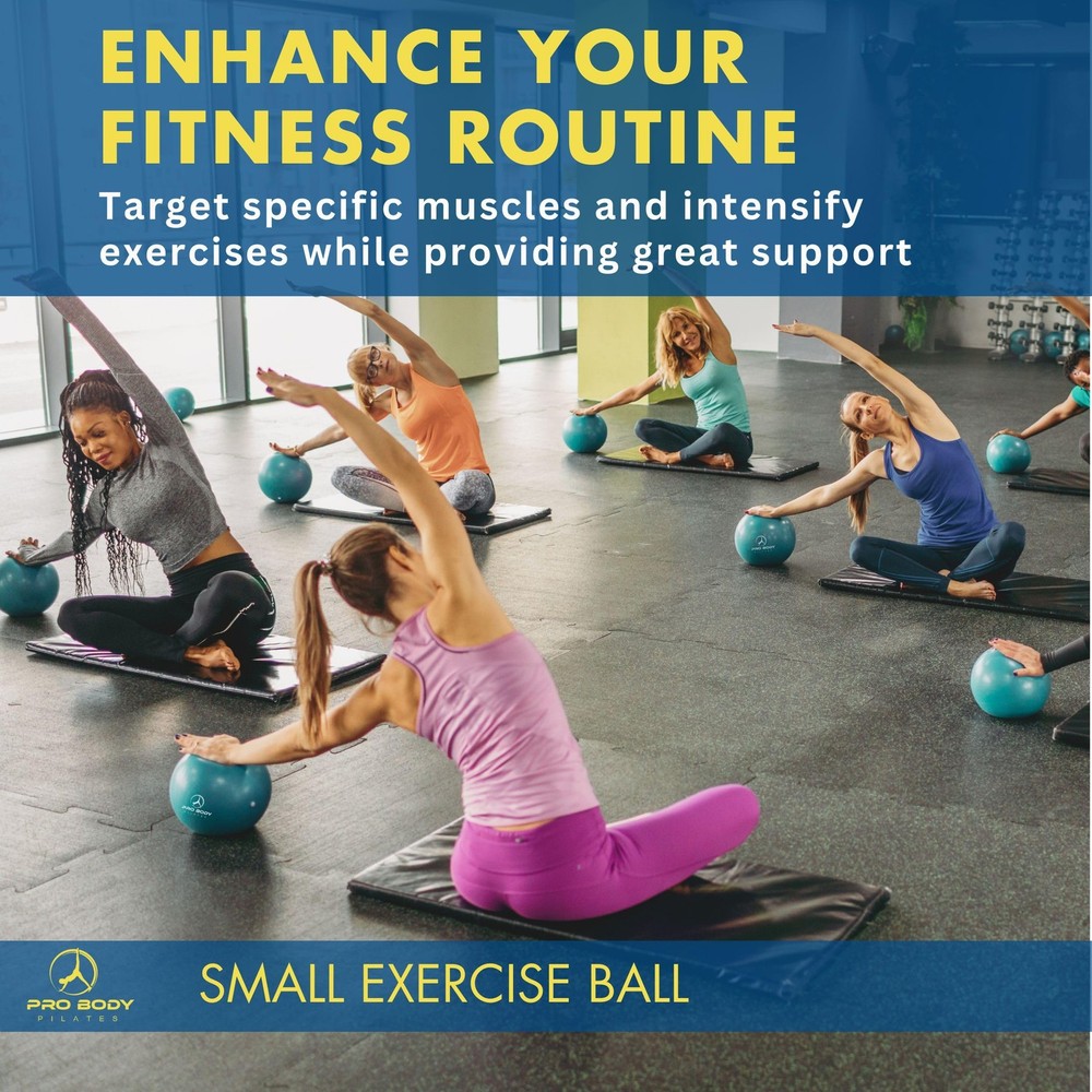ProBody Pilates Small Exercise Ball - 9 Inch Workout Ball for Stability, Barr...