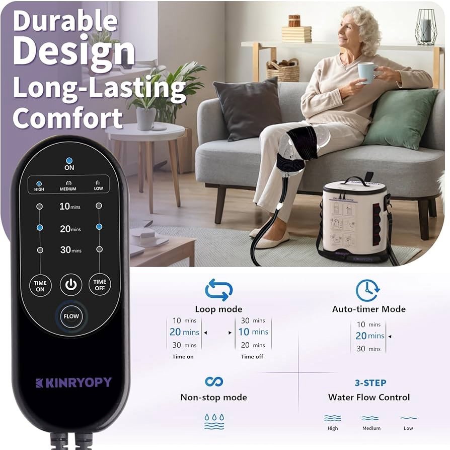 Cold Therapy Machine Programmable Timer, Portable Ice Machine Knee After Surgery