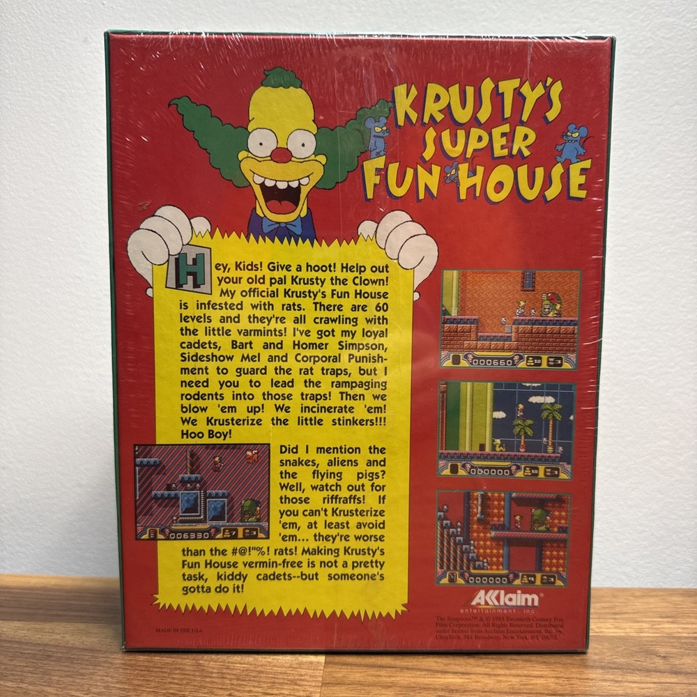 Krusty's Super Fun House (1993) - New Simpsons 3.5" Diskette Game Program!