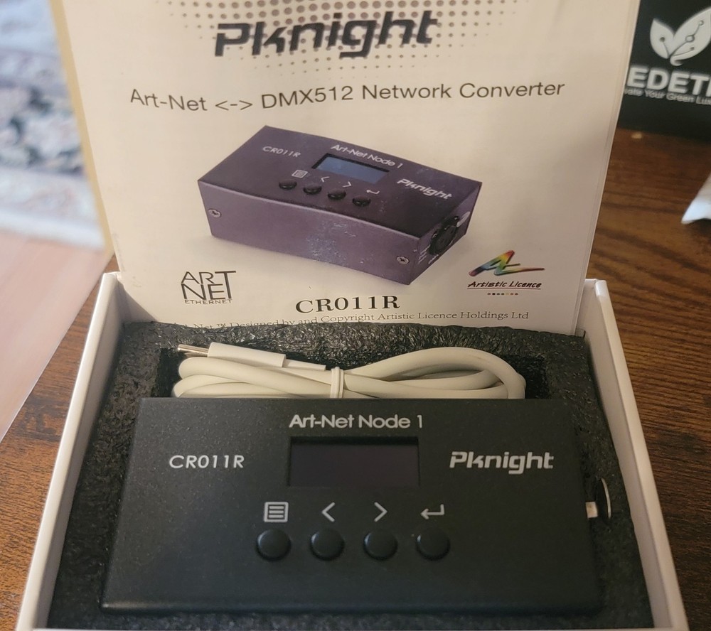 NEW Pknight ArtNet DMX Ethernet Lighting Controller Interface, 5-Pin DMX512 NODE