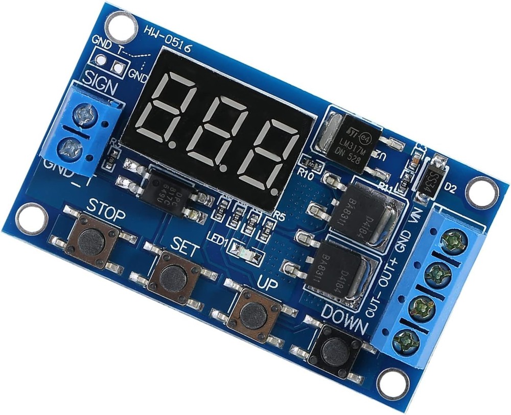 Versatile DC 5V-36V Relay Timer Module with LED Display - Powerful Control