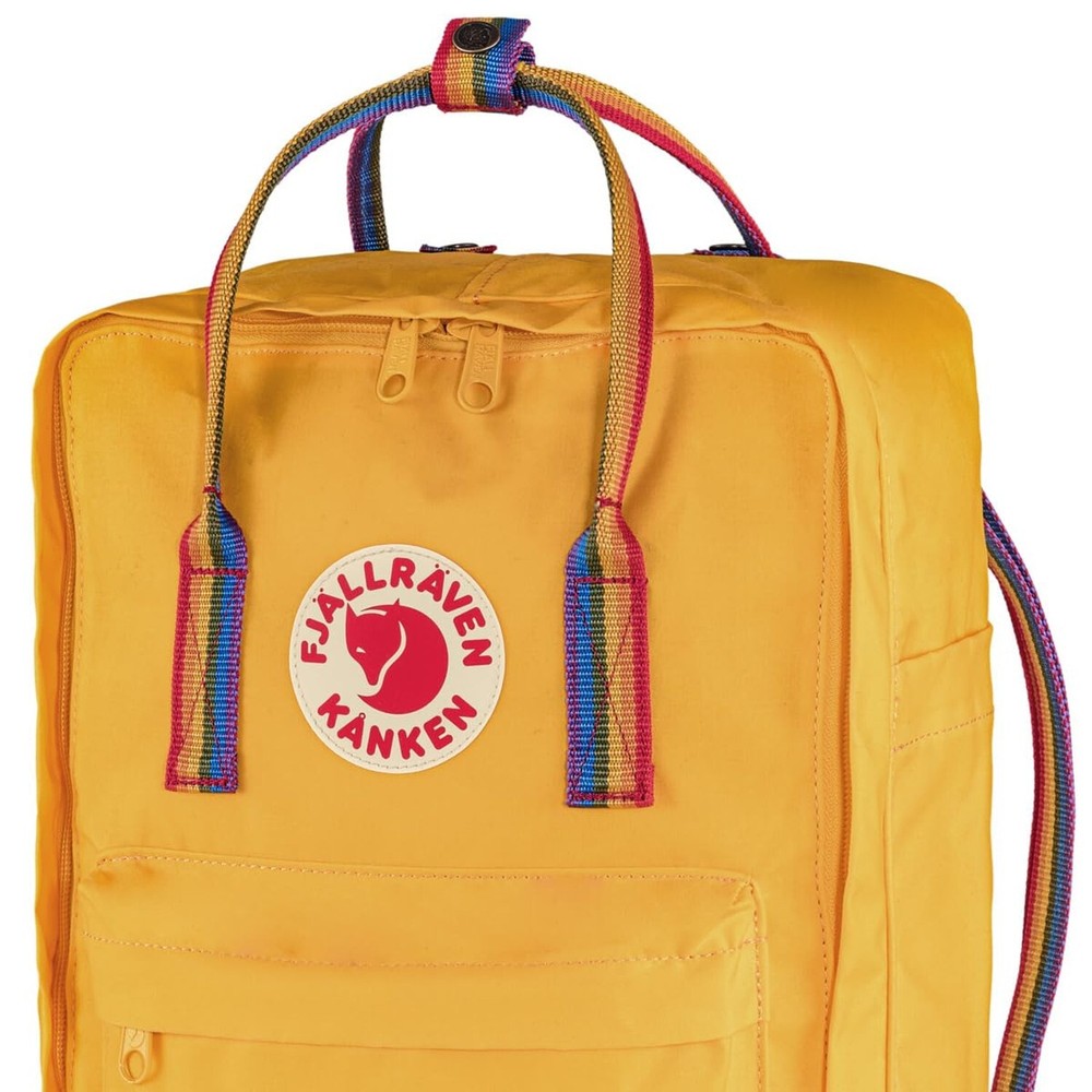 Fjällräven Kånken Rainbow Warm Yellow/Rainbow Pattern One Size