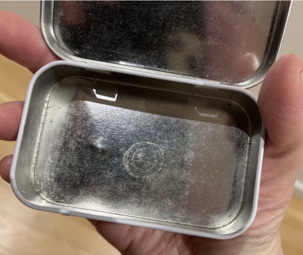 Brown Haley Tin Cinnamons Zingos empty