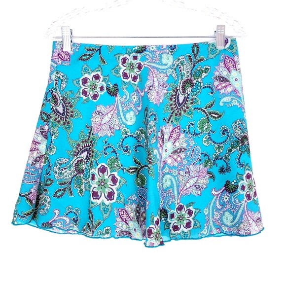 A.Byer Women Skirt Floral Green Multi Size M - made in USA