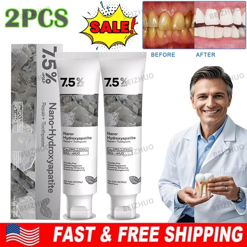 7.5% Hap Nano-Hydroxyapatite Toothpaste Remove Deep Clean For Sensitive Teeth