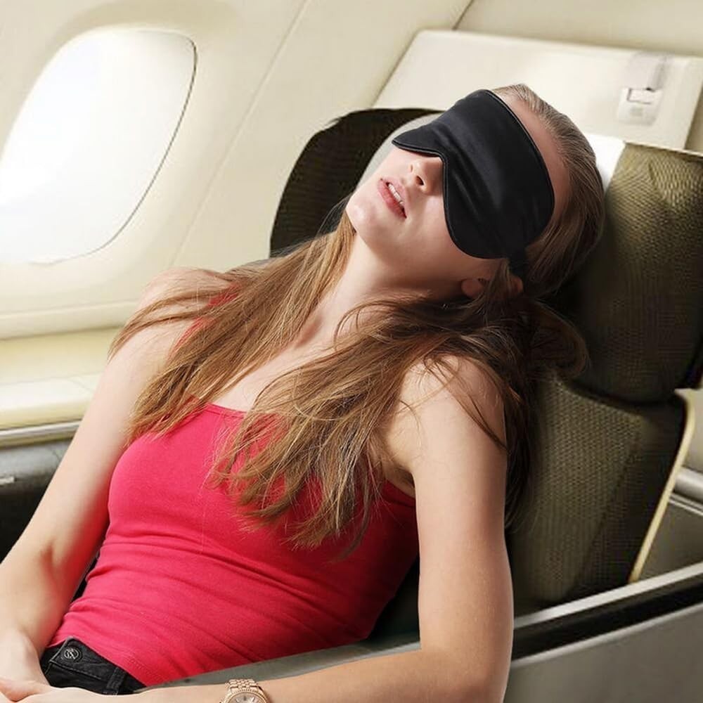 Luxurious Silk Sleep Mask - Adjustable & Light-Blocking for Restful Nights