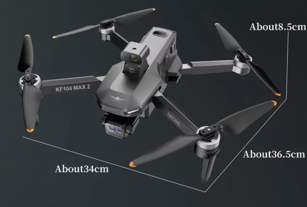KF104 MAX2 Drone GPS 3-axis Gimbal 8K Dual Camera 6KM Remote Control With Screen