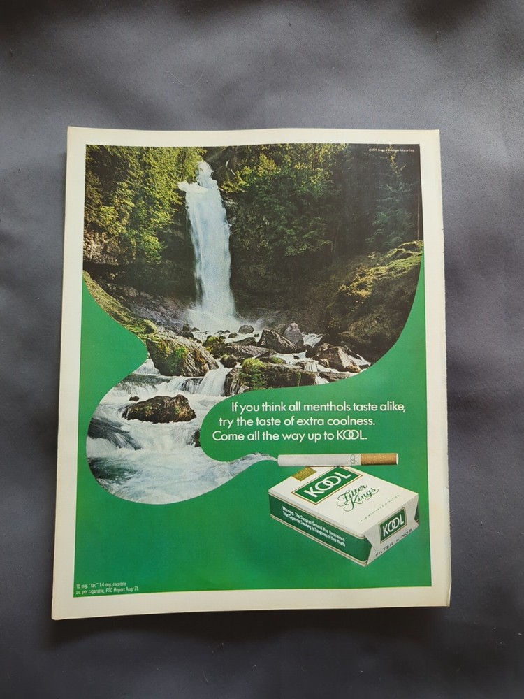 Kool Cigarette Advertisement 1970s