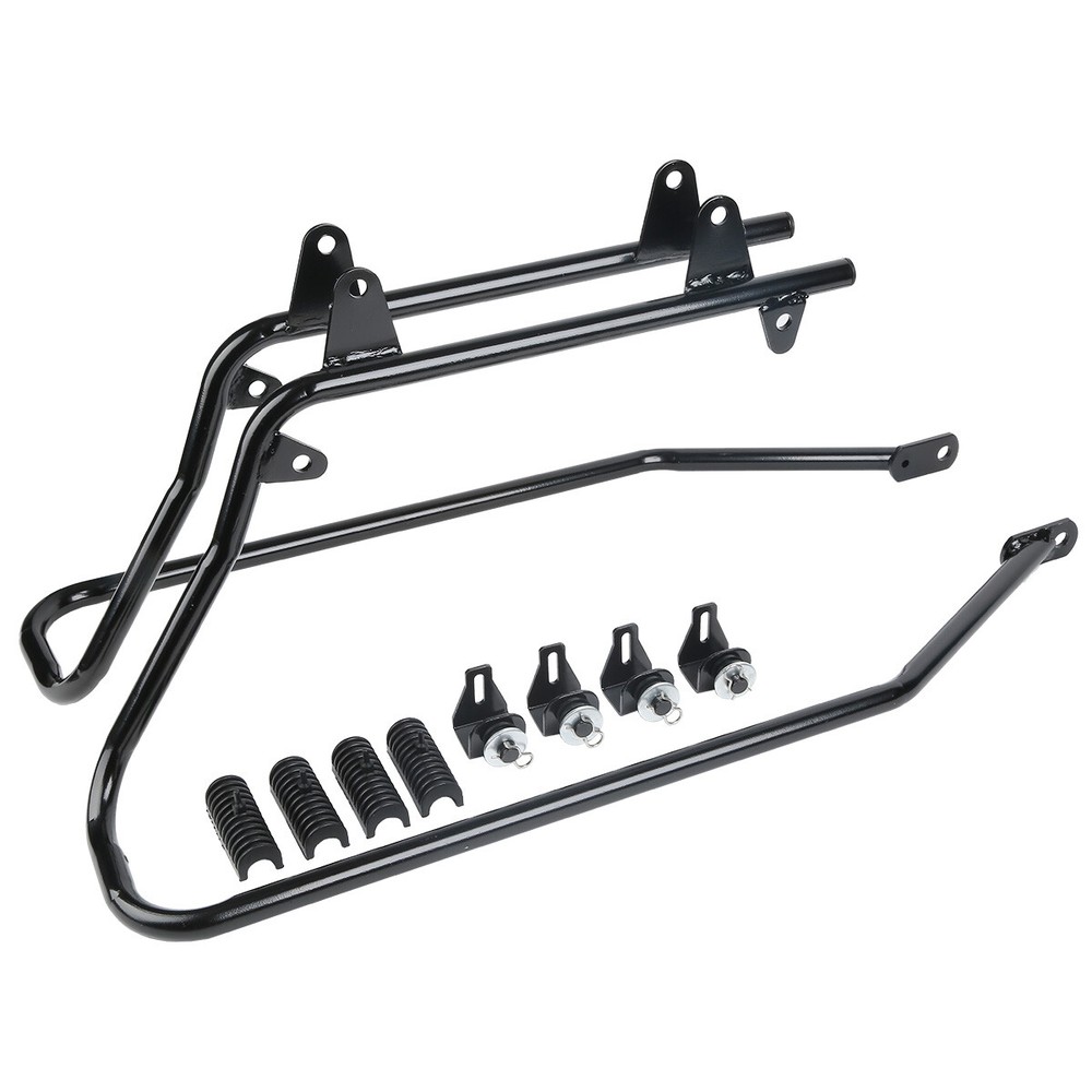 Matte Hard Saddlebag Conversion Bracket Fit For Harley Softail Custom 1984-2017