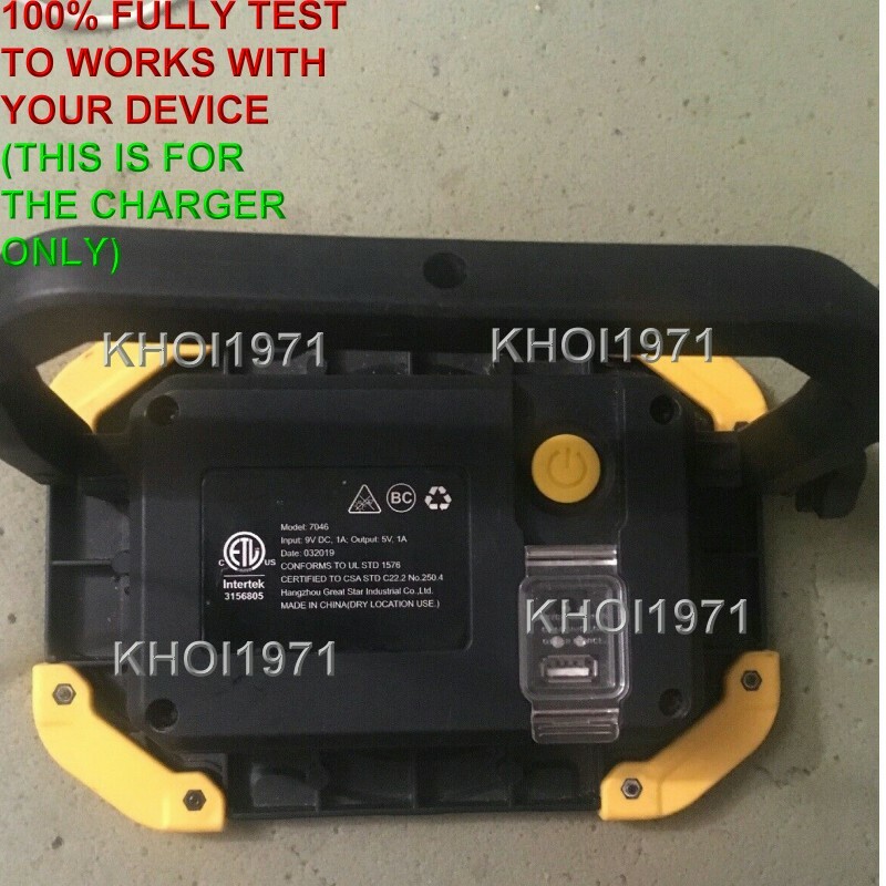 WALL Charger AC adapter for 7046 HYPER TOUGH work light 2500 lumens 9V-VOLT