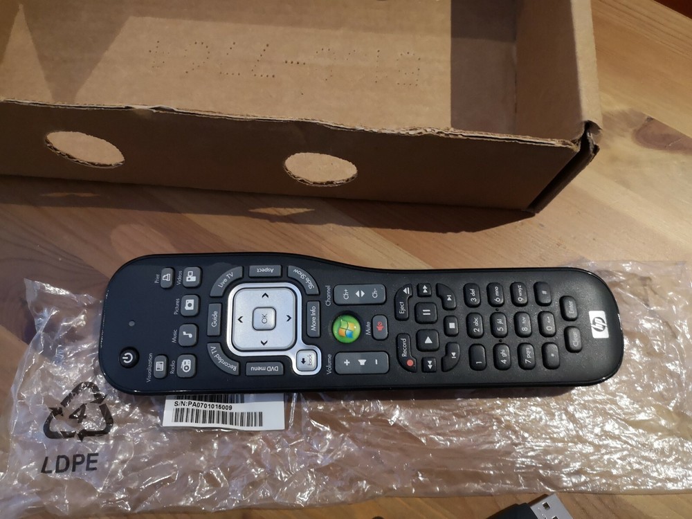 HP 5070-2583 Windows PC Computer Multimedia Remote w/5070-2584 USB IR sensor