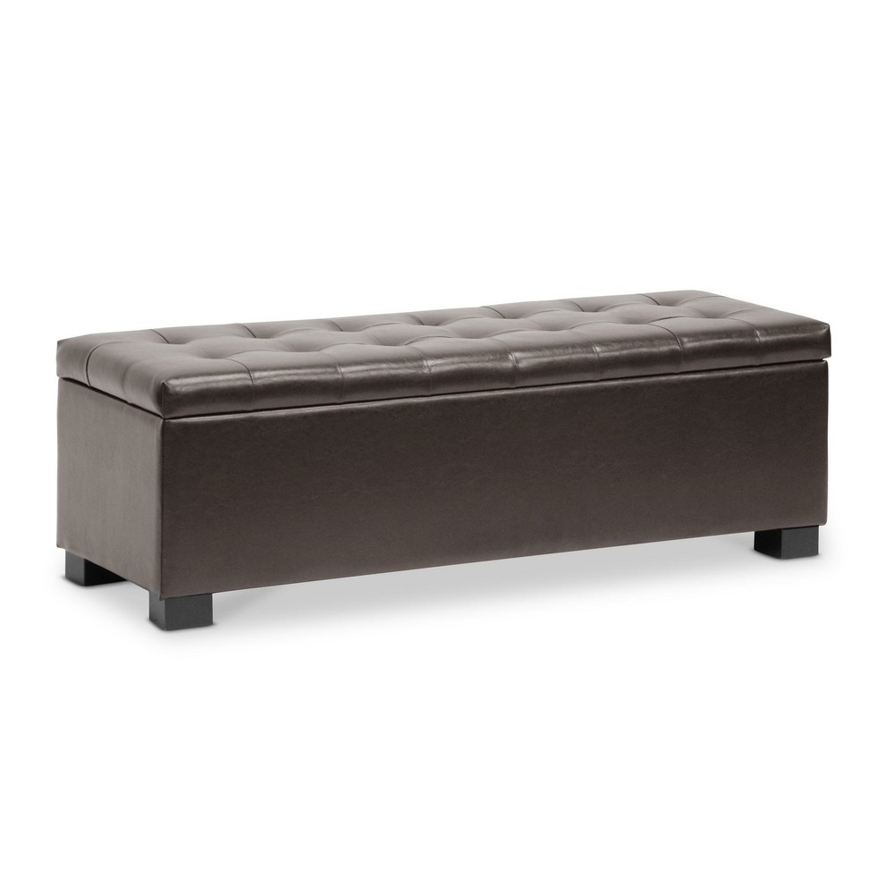 Roanoke Ottoman, Dark Brown