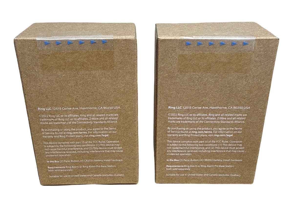 Ring Alarm Panic Button 2nd Generation - 2 PACK - NEW & Sealed