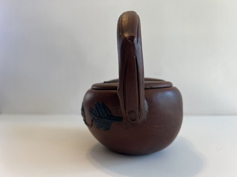 Tea Pot Clay Shell Handmade Hand Painted Clean