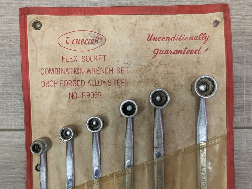 6 PC. TRUECRAFT Flex Head Swivel Socket Combination SAE Wrenches Set 3/8" -3/4