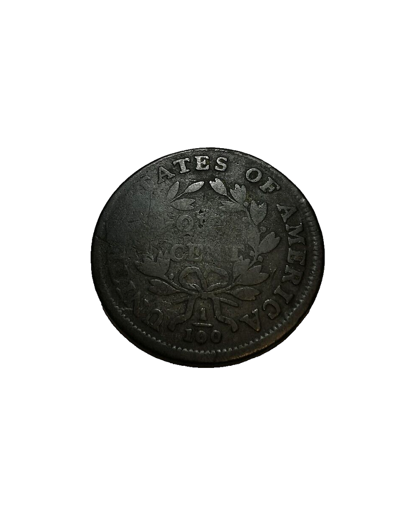 1800 US Draped Bust Large Cent Coin S-200