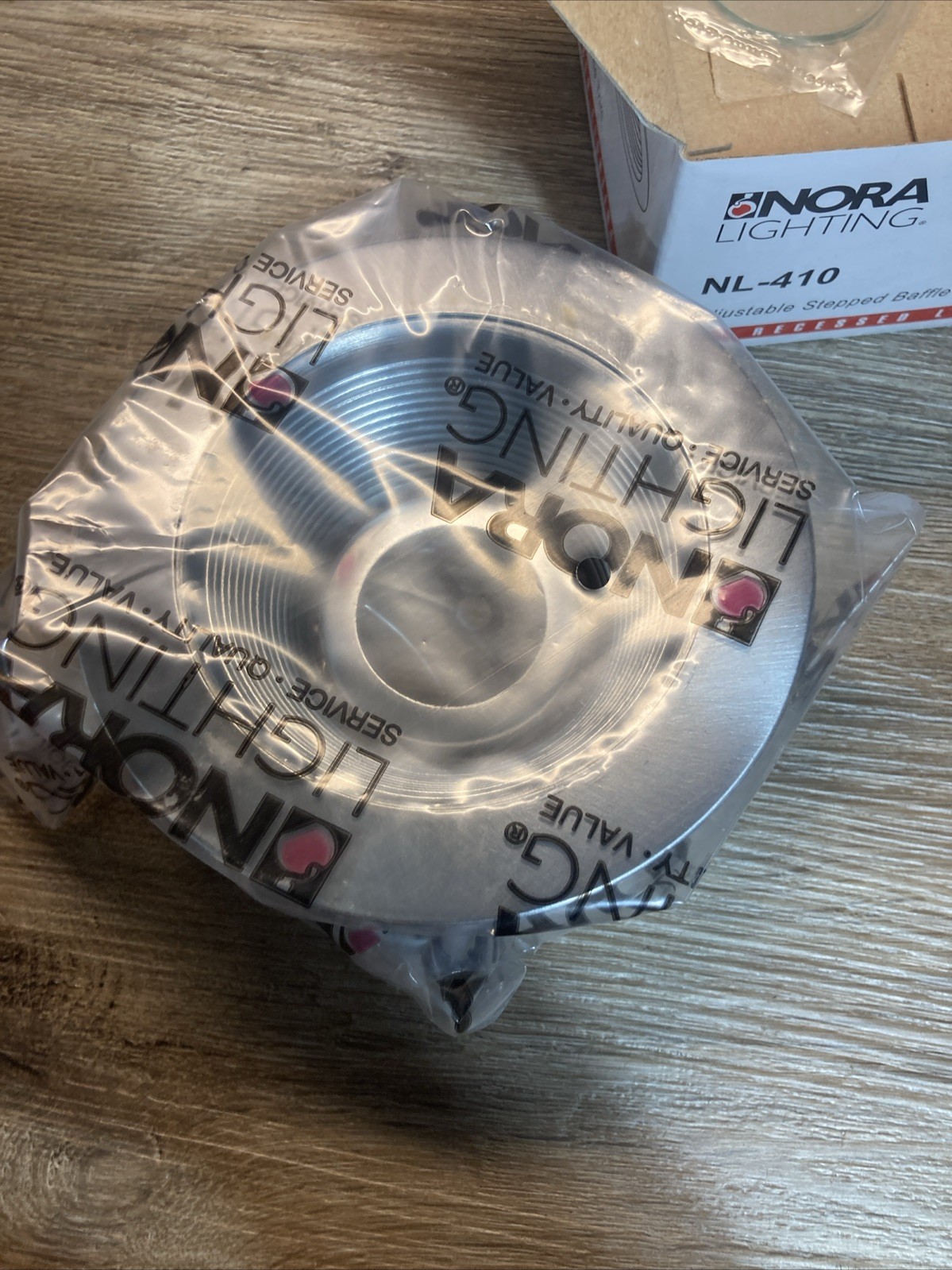 Nora Lighting NL-410N 4" Baffle Recessed Trim with Ring - Natural