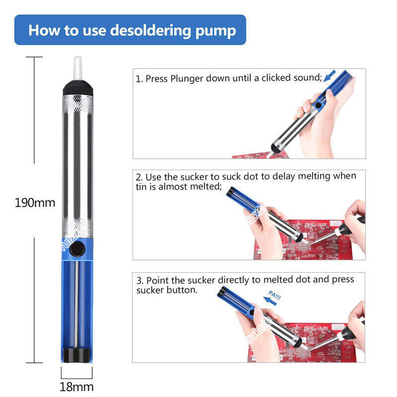 80W Soldering Iron Kit Electronics Welding Irons Solder Tools Adjustable Wire US