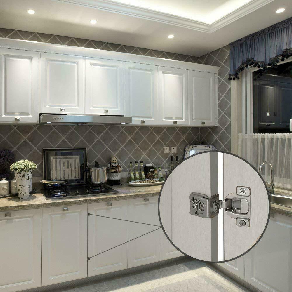 Soft-Closing Compact 1 1/4" Overlay 105° Hinge Kitchen Cabinet Hardware