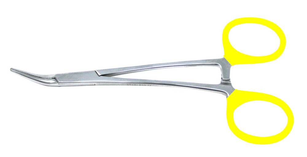 Needle Nose Pliers Angled Tip Color Coated Handle Hobby Tools Grasping Forceps