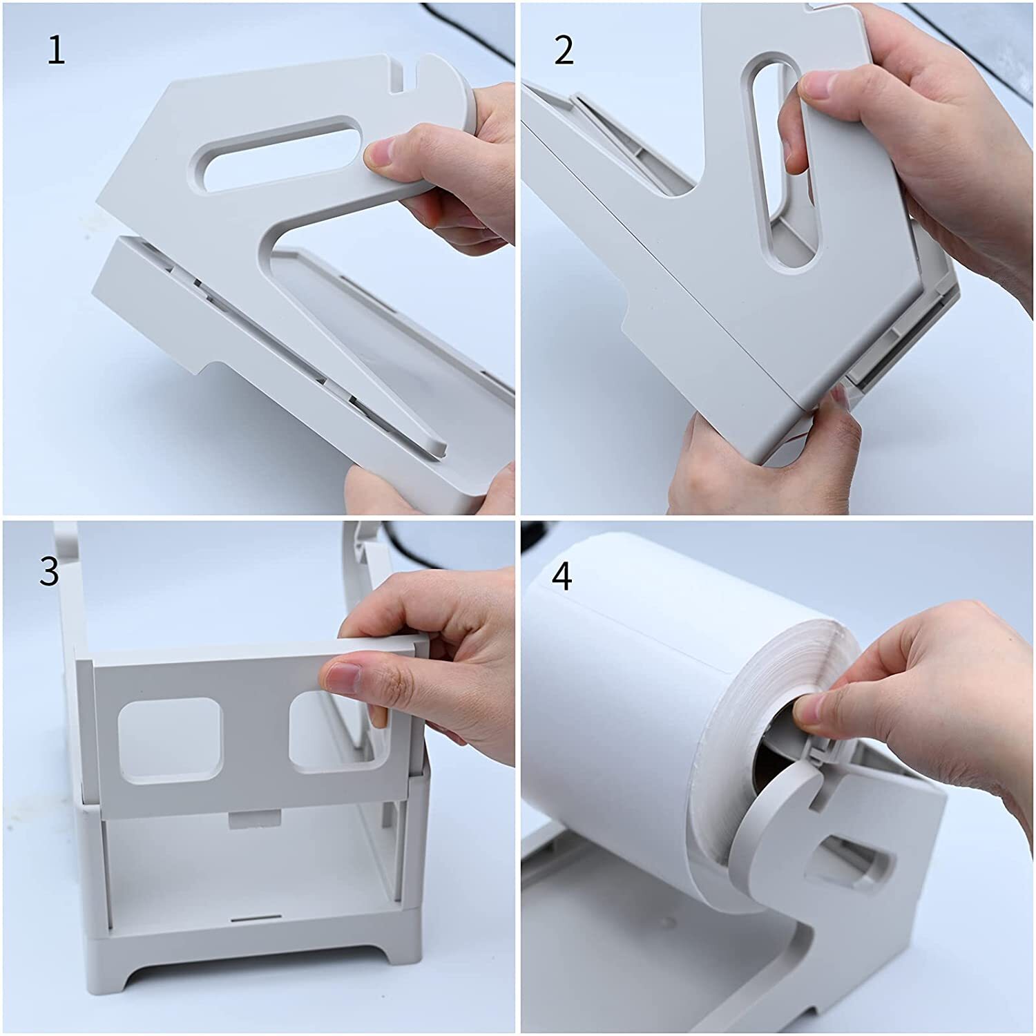 Fanfold / Roll Thermal Shipping Label Holder Desktop Printer Accessory