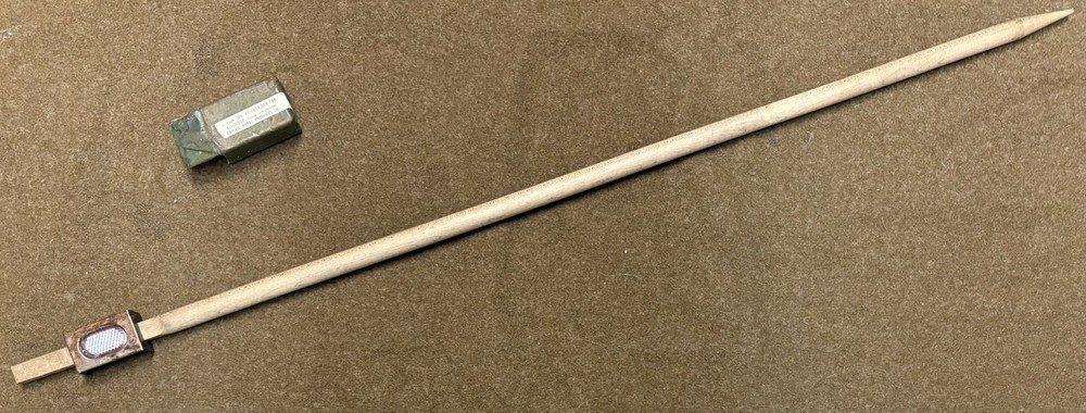 Original WW2 USGI Road Reflector Delineator with Issue Pole Mount 1942 LAST ONE!